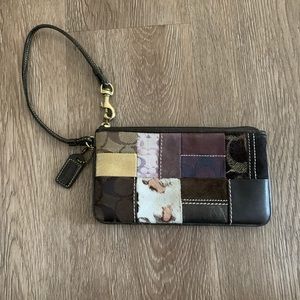 Coach patchwork wristlet